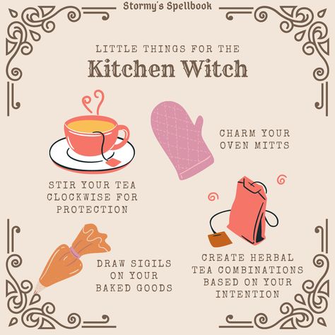 Witchy Space, Witch Info, Witchy Kitchen, Kitchen Witch Recipes, Witch Tarot, Wiccan Magic, Witch Spirituality, Magic Spell Book, Kitchen Witchery