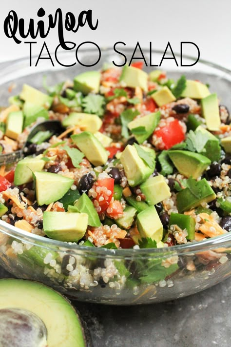 Easy Packed Lunch, Quinoa Tacos, Salad Quinoa, Easy Quinoa, Taco Salad Recipes, Quinoa Healthy, Easy Lunch Recipes, S'mores, Taco Salad