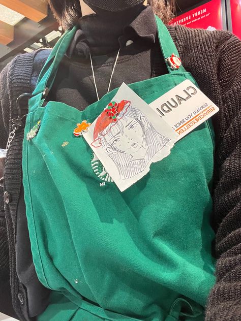 Cashier Job Aesthetic, Job Aesthetic Cafe, Work At Starbucks Aesthetic, Barista Job Aesthetic, Starbucks Job, Working Starbucks Aesthetic, Starbucks Apron, Manifest Board, Work Aesthetic