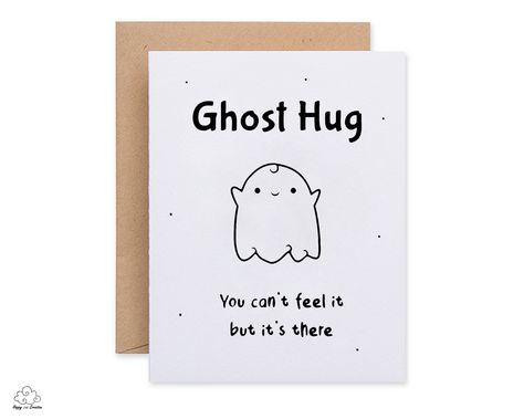 I Miss You Card Packs | Ghost Hug Card Pack | Send Love Card Pack | Halloween Kraft Cards | Hug Card Pack | Consciously Hand Made In Ireland by HappyLittleCreation on Etsy I Miss You Greeting Cards, I Will Miss You Cards Diy, Diy Miss You Cards, Letters Of Love Cards, You Will Be Missed, Sending Love Card, We Miss You Cards, I Miss You Cards, Miss You Cards Handmade