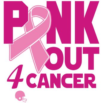 Pink Out Shirts, Pink Out Football, Cheer Posters, Cheer Routines, Pink Football, Pink Tee Shirt, Awareness Poster, Outing Quotes, Pink Out