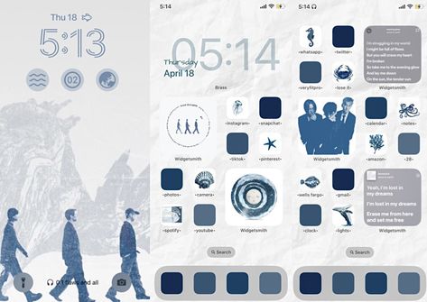 ios layout | wave to earth aesthetic | homescreen inspo | wave to earth wallpaper Wave To Earth Phone Theme, Wave To Earth Ios Layout, Wave To Earth Wallpaper Ipad, Wave To Earth Homescreen, Wave To Earth Phone Layout, Wave To Earth Widget, Blue Home Screen Layout, Ocean Homescreen Layout, Ipad Wallpaper Layout