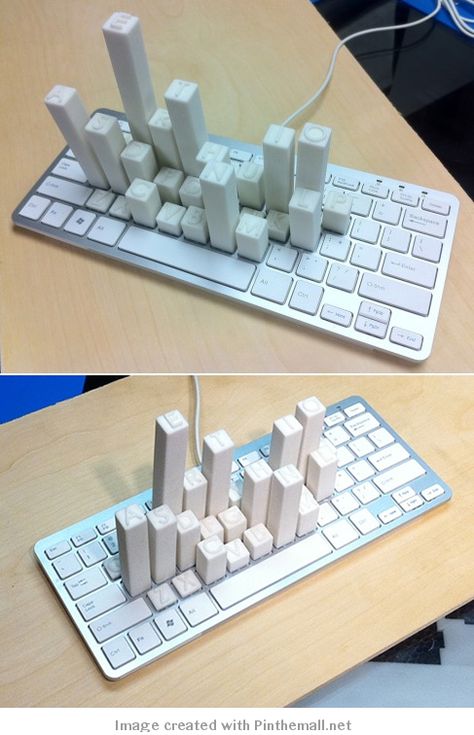 Keyboard Sculpture, Data Sculpture, 3d Data Visualization, Keyboard Art, Information Visualization, Data Visualization Design, Data Design, Keyboard Keys, 광고 디자인