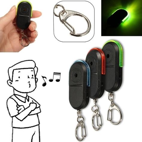 Wish | Wireless Anti-Lost Alarm Key Finder Locator Keychain Whistle Sound LED Light Pen Camera, Key Finder, Key Box, Lost Keys, Control Key, Hiking Accessories, Key Wallet, Wearable Device, Key Pendant