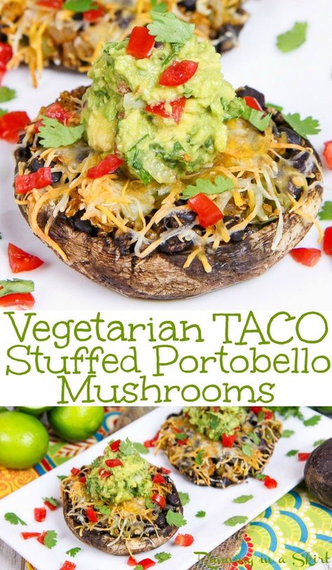 Stuffed Mushroom Recipe, Low Carb Veggie, Easy Mushroom Recipes, Healthy Foo, Vegetarian Taco, Taco Mexican, Veg Meals, Mushroom Recipes Healthy, Healthy Vegetarian Dinner