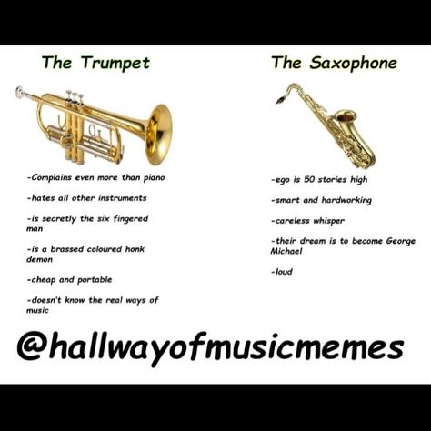 Saxophone Humor, Saxophone Jokes, Tag Yourself Meme, Musician Jokes, Marching Band Jokes, Musical Jokes, Funny Band, Musician Humor, Marching Band Humor