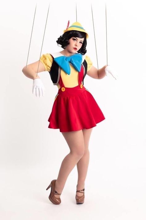 Pinocchio Costume For Women, Disney Women Costumes, Cute Costumes For Women, Disney Adult Costumes, Bee Cosplay, Pinocchio Costume, Disney Costumes For Women, Disney Fancy Dress, Halloween Dance Costumes