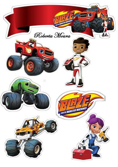 Blaze Birthday Cake, Blaze And The Monster Machines Cake, Bolo Blaze, Blaze Cakes, Monster Truck Clipart, Monster Jam Birthday Party, Blaze Birthday Party, Blaze Party, Blaze The Monster Machine