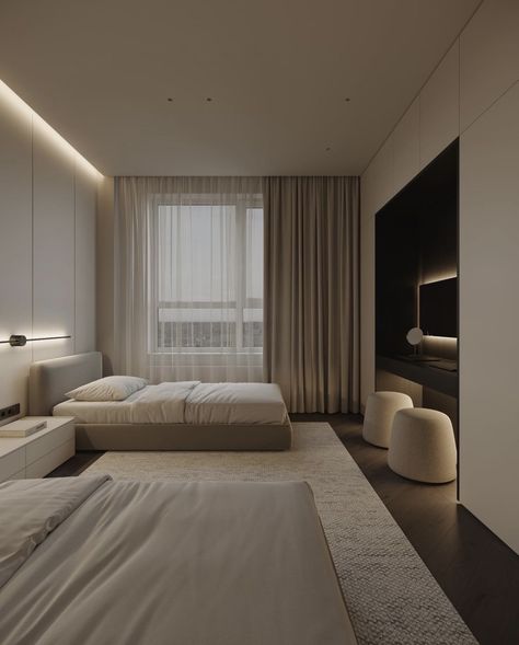 Guests Room Ideas, Astana Kazakhstan, Window Bedroom, Hotel Room Interior, Hotel Room Design, Hotel Interior Design, 아파트 인테리어, Modern Bedroom Design, Apartment Interior