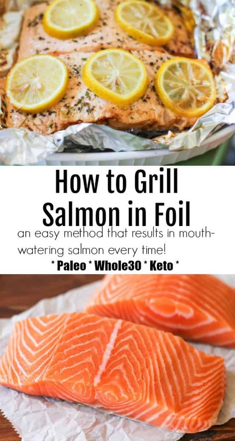 Bbq Salmon In Foil, Bbq Salmon Recipes, How To Grill Salmon, Grill Salmon, Salmon Foil Packets, Paleo Salmon, Bbq Salmon, Salmon In Foil, Grilled Salmon Recipes