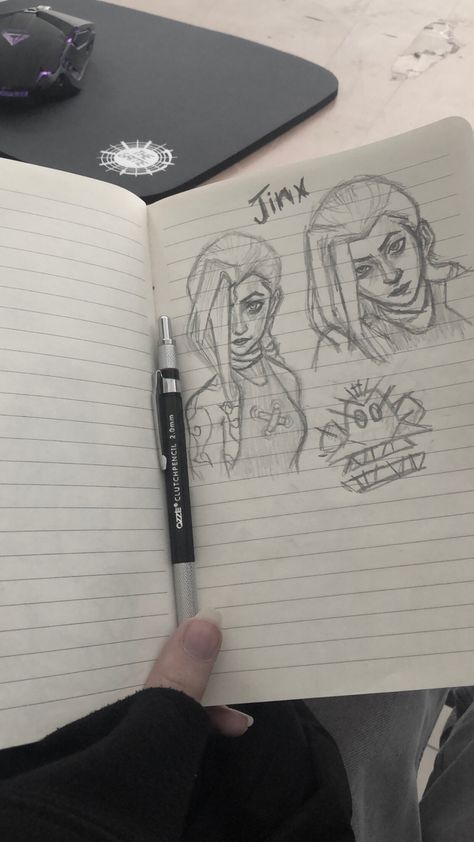 Jinx Arcane Art Sketch, Arcane Jinx Drawing, Jinx Arcane Sketch, Jinx Drawing Pencil, Jinx Sketch Art, Jinx Arcane Drawing, Egirl Drawing, Jinx Arcane Art, Jinx Sketch