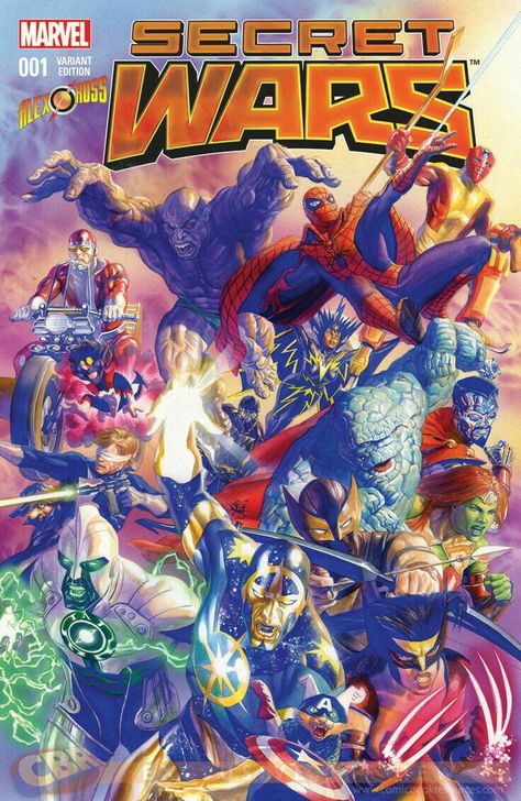 marvel, secret wars Marvel Secret Wars, Ross Store, Marvel Comics Covers, Alex Ross, Marvel Vs Dc, Marvel Comic Books, Marvel Comics Art, Ms Marvel, Classic Comics