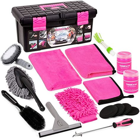 Car Cleaning Supplies, Car Wash Mitt, Car Cleaning Kit, Pink Car Accessories, Car Storage Box, Girly Car Accessories, Car Cleaner, Cool Car Accessories, Exterior Car Accessories