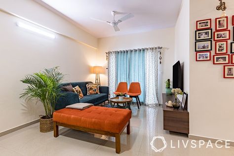 This Budget & Stunning 800 sq. ft. 2BHK was Designed in Just 1 Month 800 Sqft Apartment Interior Design, 800 Sq Ft Apartment Decor, 2bhk House Plan 800 Sq Ft, 2 Bhk House Plan 1000 Sq Ft, 2bhk Interior Design India Low Budget, 3 Bhk Flat Interior Design India, Living Room Interior Design Ideas, Room Interior Design Ideas, Modern Style Living Room