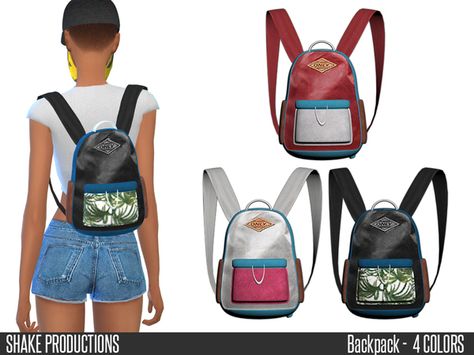 LOOKBOOK-ShakeProductions-45-6-Backpack // sims 4 cc on the sims resources // accessories Ts4 Backpack Cc, Sims 4 School Bag Cc, Sims 4 School Bag, Sims 4 Cc Backpack Accessory, Sims 4 Cc Backpack, The Sims 4 Resource, Sims 4 Resource, Toddler Cc Sims 4, Sims 4 Tsr