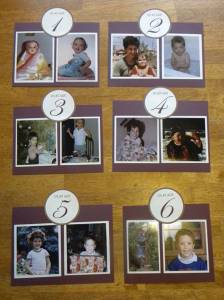 Table Numbers. Bride & Groom at Age... Photo Table Numbers, Picture Table, Wedding Table Number, Wedding Reception Tables, Future Wedding Plans, Baby Pics, Cute Wedding Ideas, Reception Table, Fairy Tale Wedding