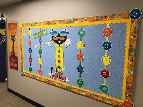 Pete The Cat Classroom Door Ideas, Pete The Cat Classroom, Kindergarten Decor, Classroom Door Ideas, Cat Ideas, Special Education Resources, School Things, Pete The Cat, Teacher Things