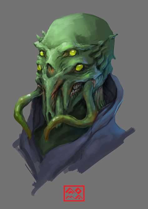 ArtStation - Four Eyes, Raswan Orizka Alien Mouth Concept, Humanoid Alien Concept Art, Alien Soldier, Eye Monster, Alien Monster, Call Of Cthulhu Rpg, Science Fiction Illustration, Alien Character, Space Fantasy