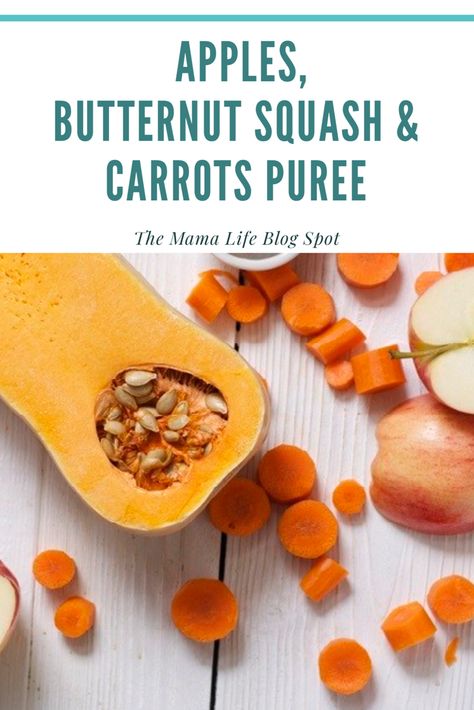 Butternut Squash For Baby, Squash Baby Food Recipe, Carrot Baby Puree, Squash Ideas, Butternut Squash Baby Food, Apple Baby Food, Baby Preparation, Baby Food Combinations, Baby Led Weaning First Foods