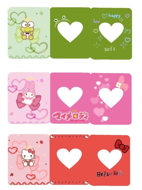 Sanrio Frame, Sanrio Paper Craft, Bookmarks Paper, Crafts Bookmarks, Envelope Template Printable, Bullet Journal Cover Ideas, Diy Crafts Bookmarks, Hello Kitty Crafts, Kpop Diy