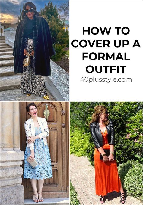 Wedding Guest Dress Coat, Jacket Over Bridesmaid Dress, Dress Cover Up Formal Winter, Jacket For Long Formal Dress, Black Tie Wedding Guest Dress With Jacket, Jacket For Formal Dress For Women, Coat For Dress Formal, Cocktail Dress With Jacket Outfits, Wedding Guest Dress Street Style