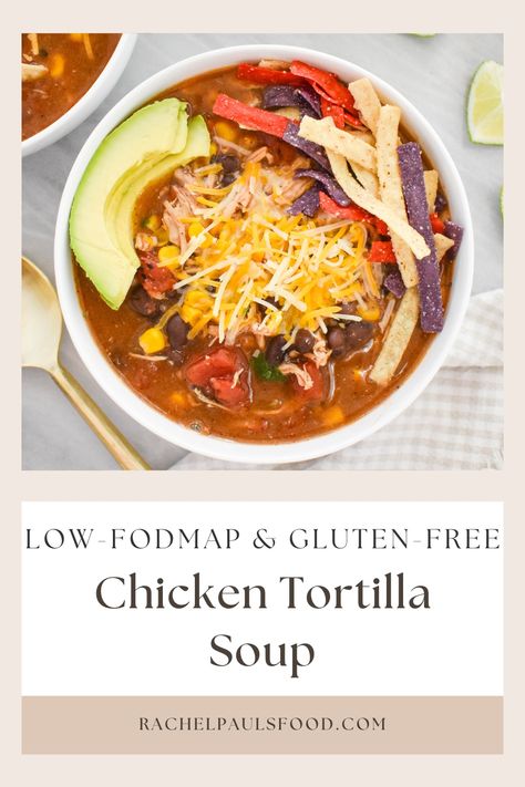 Fodmap Crockpot Chicken, Gluten Free Dairy Free Chicken Tortilla Soup, Low Fodmap Tortilla Soup, Fodmap Vegetable Soup, Gluten Free Tortilla Soup, Low Carb Low Fodmap, Low Fodmap Fajitas, Low Fodmap Taco Soup, Low Fodmap White Chicken Chili