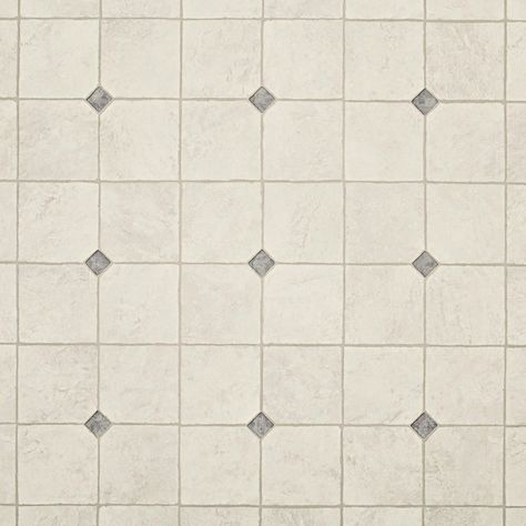 Want the look of traditional tile without the maintenance? Carriage Point Stone sheet vinyl flooring offers a tile visual that’s both easy to clean and wear resistant. Style Selections sheet vinyl features a tile look in soft white and grey tones. Because it’s waterproof, this flooring is perfect for moisture prone areas like kitchens, baths or mudrooms. And the 45-gauge thickness is both dent resistant and comfortable underfoot. Installation is easy with 12-ft wide sheets cut to length. It’s a simple weekend DIY installation using a loose lay or glue down application. Plus, with Style Selections 10-year limited residential warranty your new floor will last for years to come. Style Selections Carriage Point Stone Gray Tile Look 4.72-mil x 12-ft W Waterproof Cut-to-length Vinyl Sheet Floori Vinyl Flooring Sheet, Sheet Flooring, Vinyl Sheet Flooring, Sheet Vinyl Flooring, Layered Vinyl, Traditional Tile, Grey Tiles, Vinyl Cut, Vinyl Sheets