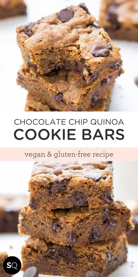 Quinoa Healthy Recipes, Quinoa Brownies, Quinoa Dessert, Almond Butter Cookie Recipe, Quinoa Cookies, Quinoa Bars, Vegan Bars, Vegan Dessert Bars, Brownie Desserts Recipes