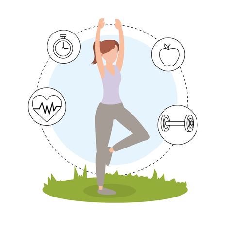 Health fitness cartoon Premium Vector | Premium Vector #Freepik #vector #gym-exercise #fitness-equipment #weight-training #strength-training Fitness Cartoon, Forward Head Posture Exercises, Benefits Of Working Out, رسم كاريكاتير, Workout Pics, Anime Wallpaper 1920x1080, Forward Head Posture, Gym At Home, Fitness Icon