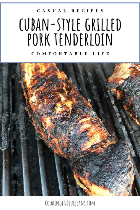 Cuban Pork Tenderloin, Christmas Pork, Marinated Pork Tenderloin, Pork Tenderloin Marinade, Bbq Meats, Bbq Pork Tenderloin, Cuban Pork, Bbq Marinade, Cuban Cuisine