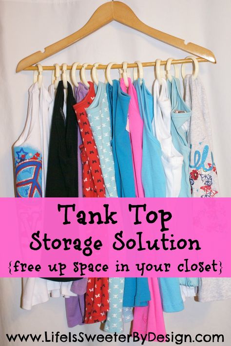 Do you need more space in your closet? This handy way to store tank tops will help you organize your clothes! Tank Top Organization, Tank Top Storage, Weight Watchers Air Fryer, Diy Clothes Storage, Easy Air Fryer Recipes, Being A Wife, How To Organize Your Closet, Organizational Ideas, Just A Small Town Girl