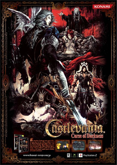 Castlevania Wallpaper, Video Game Posters, Vampire Art, Playstation 2, Band Posters, Kingdom Hearts, Funky Art, Cool Posters, Horror Art