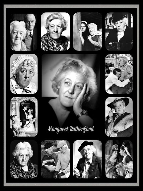 Margaret Rutherford | Created by Diane Yoder | 2022 Margaret Rutherford, Vintage Hollywood Stars, Famous Females, Stars Wallpaper, Miss Marple, Movie Clips, Star Wallpaper, Loving Memory, Shining Star