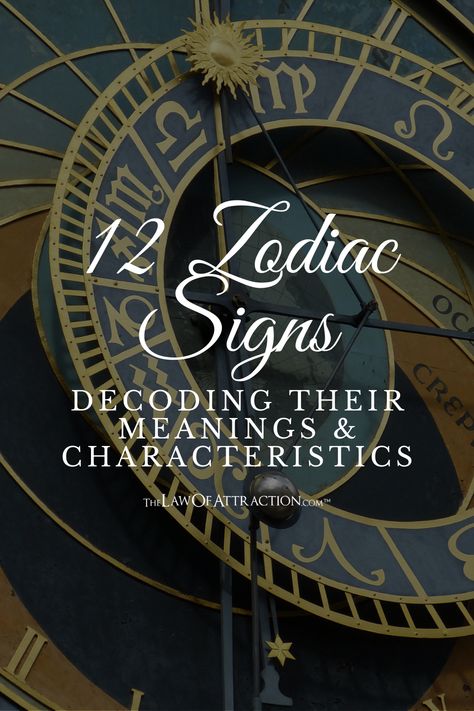 This guide to zodiac sign meanings will teach you the basics about zodiac characteristics. We'll begin by looking at what zodiac signs actually are, and by exploring the zodiac calendar of which they are apart Astrological Signs Symbols, Zodiac Sign Chart Dates, Zodiac Sign Meanings, 12 Signs Of The Zodiac, Zodiac Signs Elements, Astrology Calendar, Element Signs, Zodiac Characteristics, Zodiac Meanings