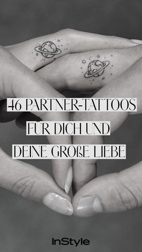 Ihr denkt über ein Partner Tattoo nach? Wir zeigen euch die schönsten Motive für Paare. Lasst euch von den neuesten Trends inspirieren! #instyle #instylegermany #beauty #tattoo #tattooinspo #inspiration #paar #liebe Small Partner Tattoos Love, Tattoo Partner Couple, Partner Tattoos Couples Love, Little Couple Tattoos, Cool Mini Tattoos, Tattoo Marriage, Partner Tattoos Couples, Mini Tattoos Finger, Finger Tattoos Designs