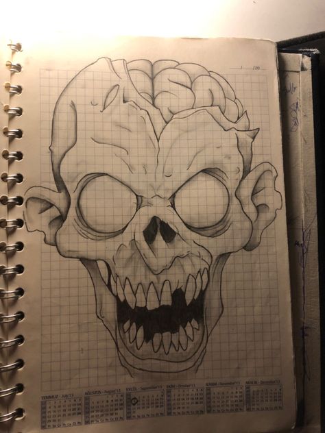 Zombie Skull Drawing, Zombie Unicorn Drawing, Zombie Drawings Easy, Rob Zombie Art Drawings, Zombie Reference Drawings, Zombie Art Reference, Zombieland Aesthetic, Zombie Head Drawing, Zombie Drawing Reference