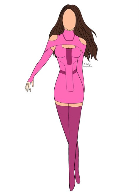 Pink Superhero Suit Design, Villian Suits, Pink Superhero Suit, Marvel Suits, Superhero Suit Design, Pink Superhero, Mcu Shifting, Superhero Outfits, Superhero Costumes Female