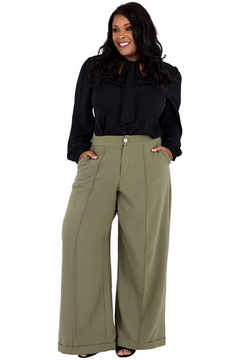 Office Outfits Women Curvy, Plus Size Business Attire, Slacks Outfit, Plus Size Wide Leg Pants, Women Unite, Wide Leg Pants Outfit, Womens Wide Leg Pants, Office Outfits Women, Plus Size Fashion For Women