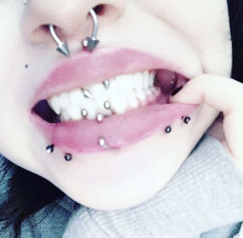 Im Not Real, Aesthetic Piercing, Piercing Lip, Snakebites, Set Jewelry, Lip Piercing, Septum Piercing, Fashion Aesthetic, Jewelry Inspo