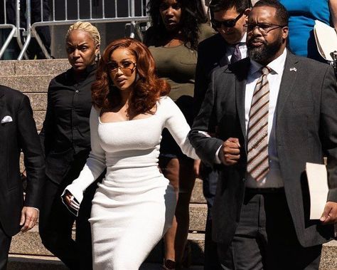 Cardi B Court, Court Outfit, Proenza Schouler Dress, Christian Louboutin Heels, Louboutin Heels, Community Service, Cardi B, Night Club, Simple Style