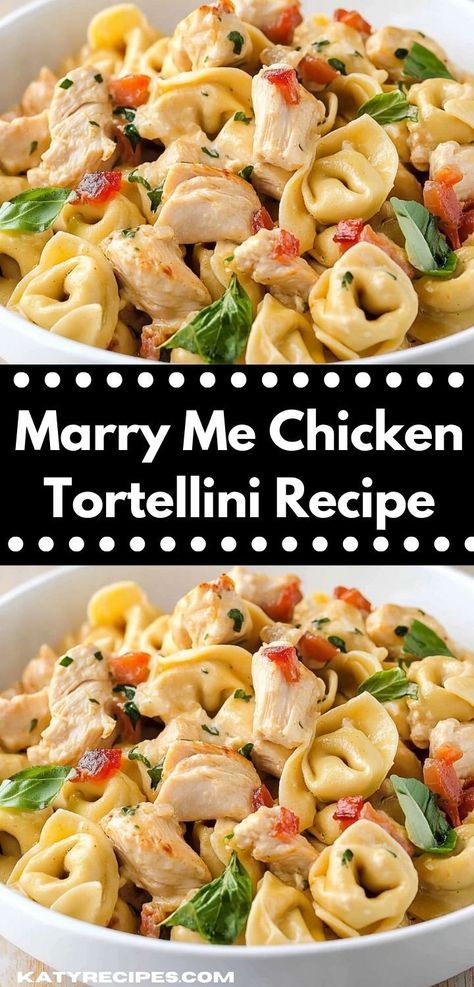 Searching for an easy dinner recipe? This Marry Me Chicken Tortellini is not only quick to make but also packed with savory goodness. Perfect for busy nights when you want something extraordinary!" Marry Me Chicken Tortellini, Cheese Tortellini Recipes, Tortellini Recipe, Creamy Tortellini, Marry Me Chicken, Chicken Tortellini, Tortellini Recipes, Chicken Breast Seasoning, Savory Chicken