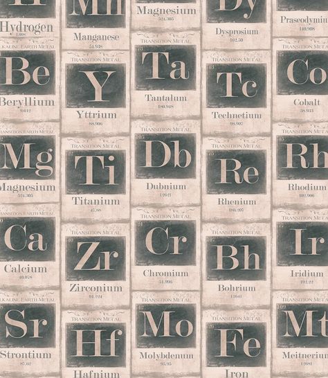 Periodic Table of Elements Wallpaper in Beige and Black from the Eclec – BURKE DECOR Table Of Elements Wallpaper, Eclectic Design Style, The Periodic Table Of Elements, Table Of Elements, The Periodic Table, Mind The Gap, Scientific Illustration, Eclectic Design, Ancient Symbols