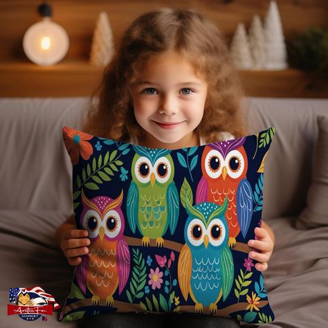 🦉 Fly into the world of color with our adorable owl-themed throw pillows! 🌈 These double-sided printed pillows feature the cutest rainbow owls, perfect for adding a pop of fun to your home decor. ♻️ Made with eco-friendly materials and proudly made in the USA. Snag yours now for only $29.90! 😍 #owlthrowpillows #homedecor #rainbowowls #ecofriendly #madeinusa #colorfulcushions #adorabledecor #cuteowls #pillowlove #shopsmall #NEW #TRENDINGDECOR #SUMMERTRENDS #GIFTIDEAS #ETSY Owl Throw Pillows, Printed Pillows, Colourful Cushions, World Of Color, Trending Gifts, Printed Pillow, Trending Decor, Made In The Usa, Owls