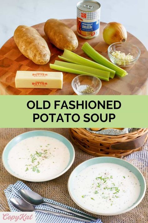 Potato Soup Evaporated Milk, Potato Soup With Evaporated Milk, Soup With Evaporated Milk, Recipe With Evaporated Milk, The Best Potato Soup, Old Fashioned Potato Soup, Evaporated Milk Recipes, One Potato, Homemade Potato Soup