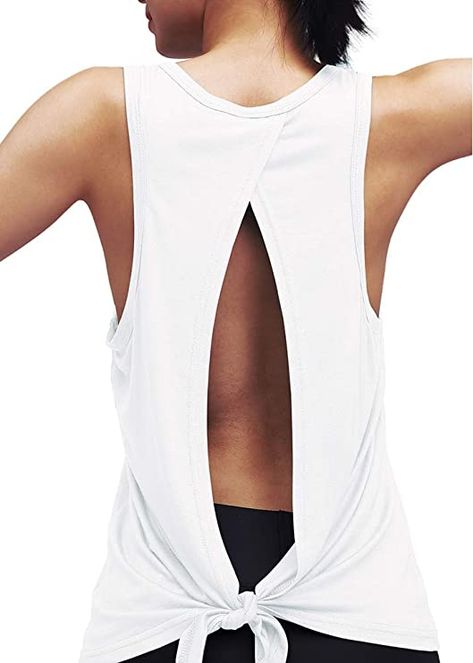 Open Back Workout Top, Open Back Shirts, Cute Sports Bra, Pilates Clothes, Workout Tops For Women, Women Tie, Backless Top, Casual Summer Tops, Workout Crop Top