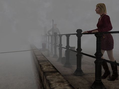 James approaching Maria in Rosewater Park - Silent Hill 2 Silent Hill 2 Maria, Silent Hill Fog Aesthetic, Silent Hill Screencaps, Silent Hill F, Silent Hill Screenshots, P.t. Silent Hill, Silent Hill 1, Silent Hill 2, Cry Of Fear