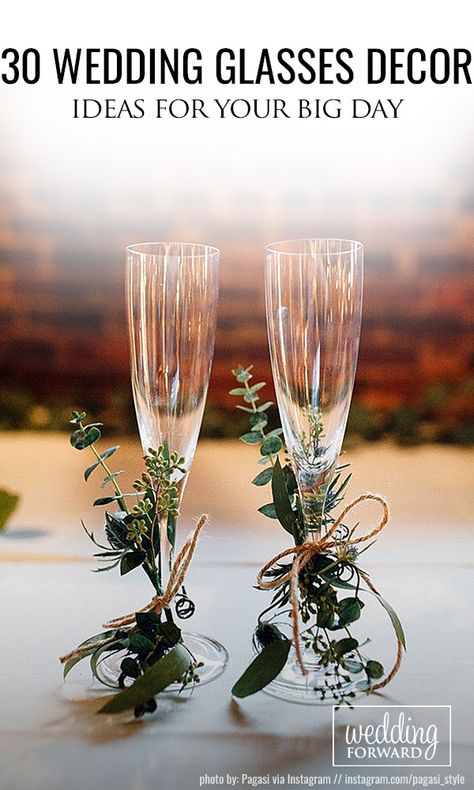 30 Wedding Glasses Décor Ideas For Your Big Day ❤ The best ideas toasting flutes for bride and groom in a different style which impress you. Look this wedding glasses decor ideas and happy planning! See more: http://www.weddingforward.com/wedding-glasses/ #wedding #decor #weddingdecorations #bridaldecorations #weddingglasses Wine Wedding Glasses, Boho Wedding Toasting Glasses, Diy Wedding Toasting Glasses, Diy Wedding Flutes, Toasting Glasses Wedding Diy, Bride And Groom Toasting Glasses, Bride And Groom Glasses Diy, Mr And Mrs Glasses Wedding, Wedding Toasting Glasses Diy