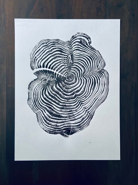 Tree Slice Art, Tree Ring Print, Tree Ring Art, Mountain Artwork, Sequoia Tree, Kings Canyon National Park, Tree Ring, Kings Canyon, Woodcuts Prints