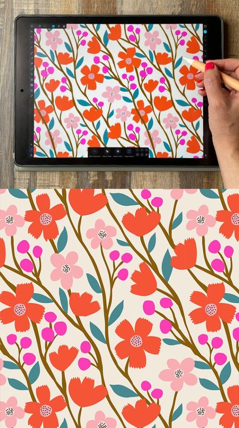 Procreate Designs, Mini Sketch, Procreate Ipad Tutorials, Surface Pattern Design Inspiration, Procreate Tutorials, Ipad Tutorials, Ipad Procreate, Procreate Ipad Art, Types Of Patterns