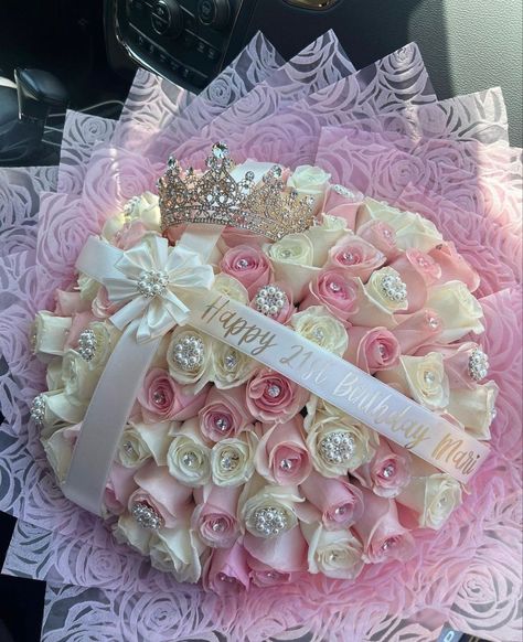 Ramo Flower Bouquet, 50 Count Rose Bouquet, Pink White Flower Bouquet, Flower Bouquet Aesthetic Valentine, 21st Birthday Flower Bouquet, Pink Flower Bouquet Birthday, Pink Birthday Bouquet, Beautiful Flowers Bouquet Gift, Bouquet Ideas Birthday